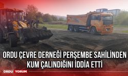 Ordu Çevre Derneği Perşembe sahilinden kum çalındığını iddia etti