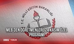 MEB'den öğretmenlere 24 Kasım özel programı