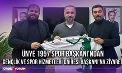 Ünye 1957 Spor Başkanı'ndan Gençlik ve Spor Hizmetleri Dairesi Başkanı'na Ziyaret