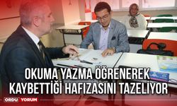 Okuma yazma öğrenerek kaybettiği hafızasını tazeliyor