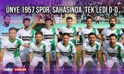 Ünye 1957 Spor, Sahasında ‘Tek’ledi 0-0