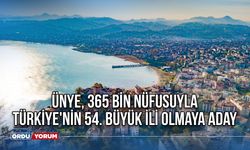 Ünye, 365 bin nüfusuyla Türkiye'nin 54. büyük ili olmaya aday