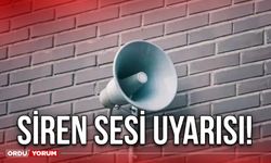 Siren sesi uyarısı