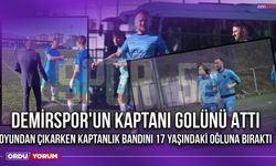 Demirspor'un Kaptanı Golünü Attı Oyundan Çıkarken Kaptanlık Bandını 17 Yaşındaki Oğluna Bıraktı