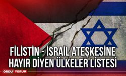 Filistin - İsrail ateşkesine hayır diyen ülkeler listesi
