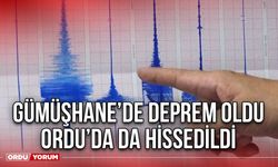 Gümüşhane’de Deprem Oldu Ordu’da da Hissedildi