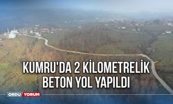 Kumru'da 2 kilometrelik beton yol yapıldı