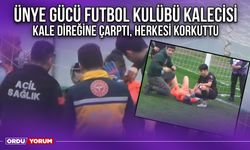 Ünye Gücü Futbol Kulübü Kalecisi Kale Direğine Çarptı Herkesi Korkuttu