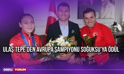 Ulaş Tepe'den Avrupa Şampiyonu Soğuksu'ya Ödül
