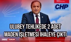 Ulubey Tehlikede 2 Adet Maden İşletmesi İhaleye Çıktı