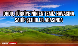 Ordu, Türkiye’nin en temiz havasına sahip şehirler arasında