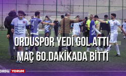 Orduspor Yedi Gol Attı, Maç 60.Dakikada Bitti