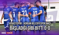 Aybastıspor - Korgan Belediyespor Maçı Başladığı Gibi Bitti 0-0