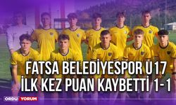 Fatsa Belediyespor U17 İlk Kez Puan Kaybetti 1-1