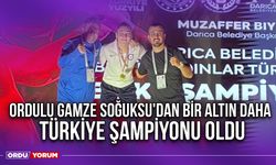 Ordulu Gamze Soğuksu'dan Bir Altın Daha, Türkiye Şampiyonu Oldu