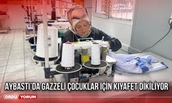 Aybastı’da Gazzeli Çocuklar İçin Kıyafet Dikiliyor