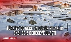Türkiye’de gece en düşük sıcaklık eksi 22,5 dereceye ulaştı
