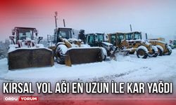 Kırsal Yol Ağı En Uzun İle Kar Yağdı