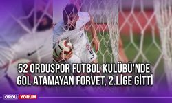 52 Orduspor Futbol Kulübü'nde Gol Atamayan Forvet, 2.Lige Gitti
