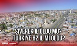 Siverek il oldu mu? Türkiye 82 il mi oldu?