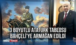 3 Boyutlu Atatürk Tablosu Bahçeli'ye Armağan Edildi