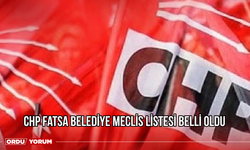 CHP Fatsa Belediye Meclis Listesi Belli Oldu