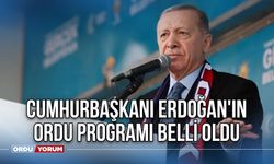 Cumhurbaşkanı Erdoğan'ın Ordu programı belli oldu