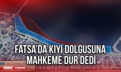 Fatsa’da Kıyı Dolgusuna Mahkeme Dur Dedi