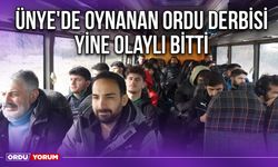 Ünye'de Oynanan Ordu Derbisi Yine Olaylı Bitti