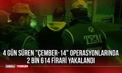 4 Gün Süren "Çember-14" Operasyonlarında 2 bin 614 Firari Yakalandı