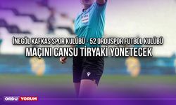 İnegöl Kafkas Spor Kulübü - 52 Orduspor Futbol Kulübü Maçını Cansu Tiryaki Yönetecek