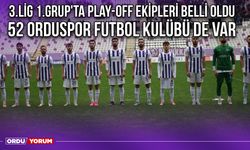 3.Lig 1.Grup'ta Play-Off Ekipleri Belli Oldu, 52 Orduspor Futbol Kulübü de Var
