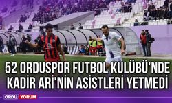 52 Orduspor Futbol Kulübü'nde Kadir Ari'nin Asistleri Yetmedi