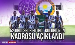 52 Orduspor Futbol Kulübü’nün Kadrosu Açıklandı