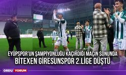 Eyüpspor'un Şampiyonluğu Kaçırdığı Maçın Sonunda Bitexen Giresunspor 2.Lige Düştü