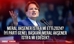 Meral Akşener istifa mı etti 2024? İYİ Parti Genel Başkanı Meral Akşener İstifa mı edecek?
