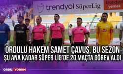 Ordulu Hakem Samet Çavuş, Bu Sezon Şu Ana Kadar Süper Lig'de 20 Maçta Görev Aldı