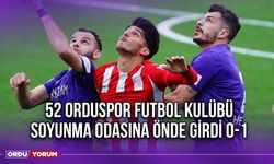 52 Orduspor Futbol Kulübü Soyunma Odasına Önde Girdi 0-1