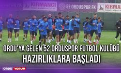 Ordu'ya Gelen 52 Orduspor Futbol Kulübü Hazırlıklara Başladı