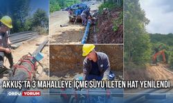 Akkuş'ta 3 mahalleye içme suyu ileten hat yenilendi