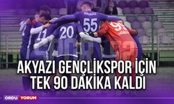 Akyazı Gençlikspor İçin Tek 90 Dakika Kaldı