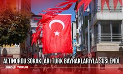 Altınordu Sokakları Türk Bayraklarıyla Süslendi