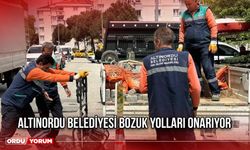Altınordu Belediyesi Bozuk Yolları Onarıyor