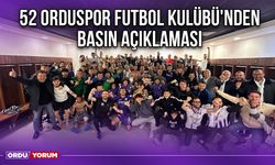 52 Orduspor Futbol Kulübü'nden Basın Açıklaması