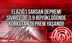 Elazığ'ı Sarsan Deprem! Sivrice'de 3.9 büyüklüğünde korkutan deprem