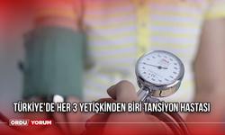 Türkiye'de her 3 yetişkinden biri tansiyon hastası