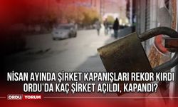 Nisan Ayında Şirket Kapanışları Rekor Kırdı! Ordu'da kaç şirket açıldı, kapandı?