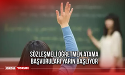 Sözleşmeli öğretmen ataması başvuruları yarın başlıyor