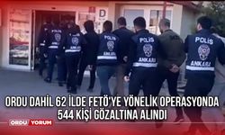 Ordu Dahil 62 İlde FETÖ'ye Yönelik Operasyonda 544 Kişi Gözaltına Alındı