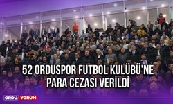 52 Orduspor Futbol Kulübü'ne Para Cezası Verildi